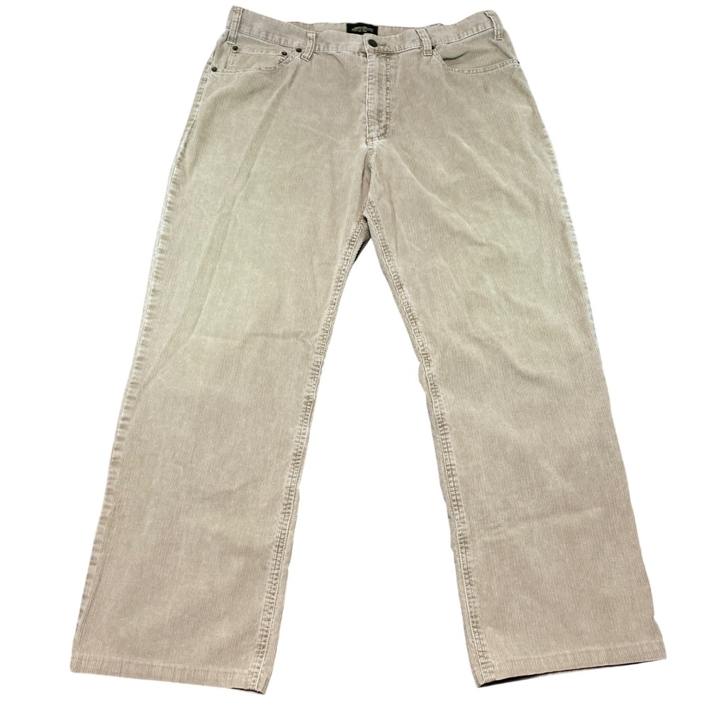 Eddie Bauer Mens Tan Corduroy Pants Original Fit 100% Cotton W40 L32 Fall‎ 08